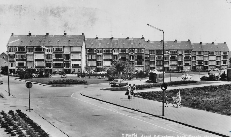 Arent Krijtsstraat hoek Oranjeplantsoen jaren zestig en nu