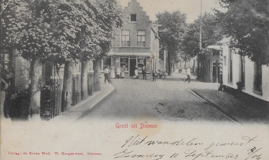 Ouddiemerlaan rond 1900-1905 en nu