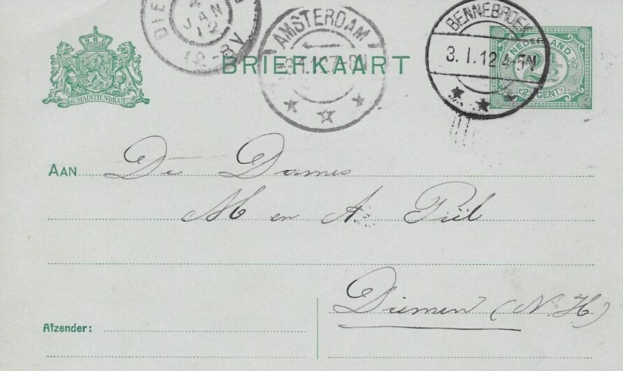 Bennebroek naar Diemen 1912