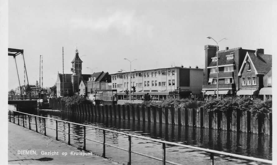 Diemerbrug kruispunt en winkelcentrum rond 1966